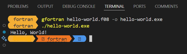 Hello World In Fortran