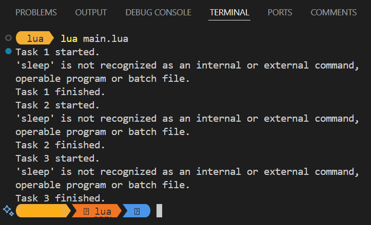 Multithreading in Lua