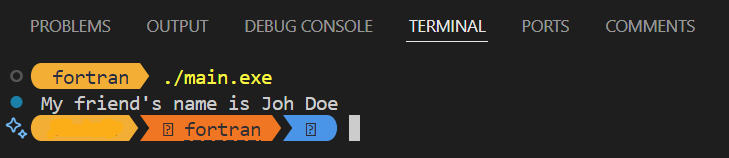 String issue in Fortran